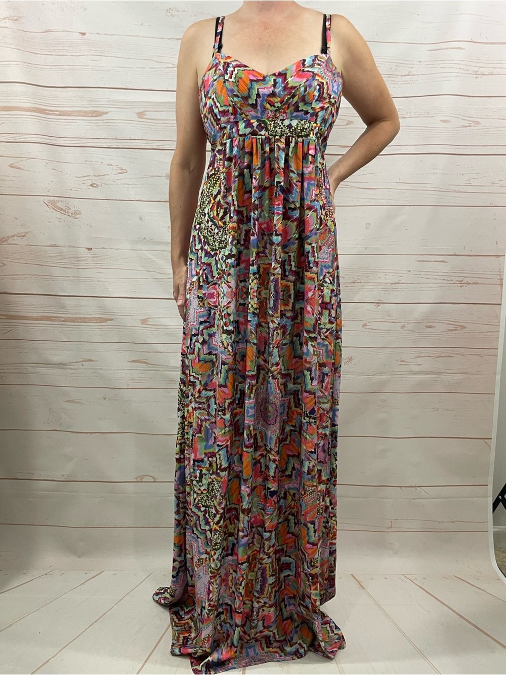 Felicity & Coco Colby Kalidis Psychedelic Maxi Dress Size Medium